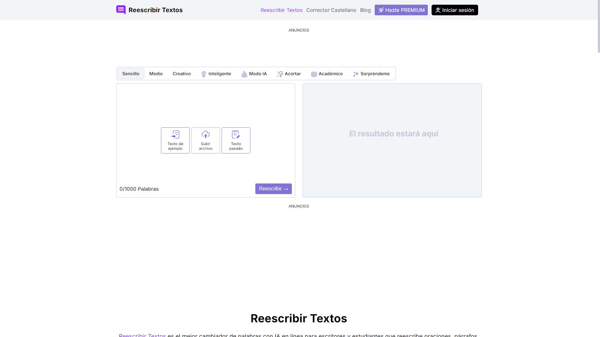 Reescribir Textos