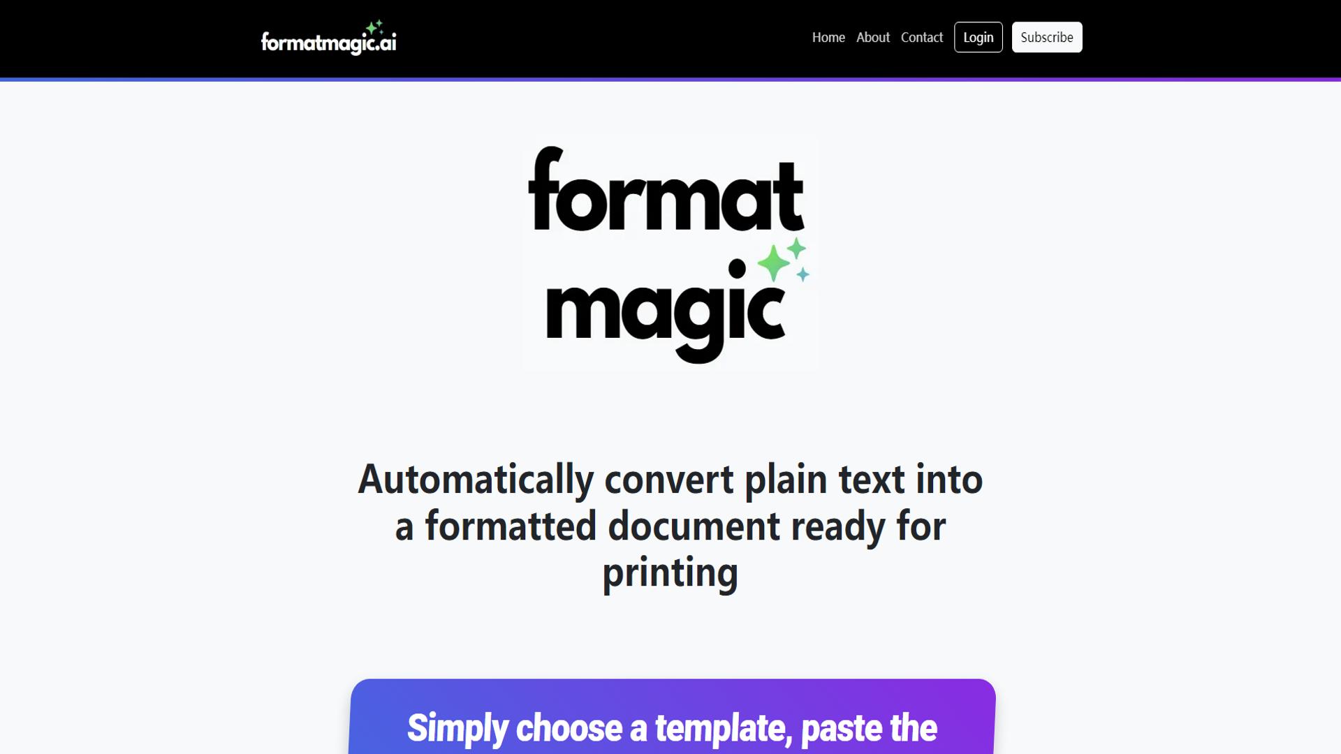 Format Magic