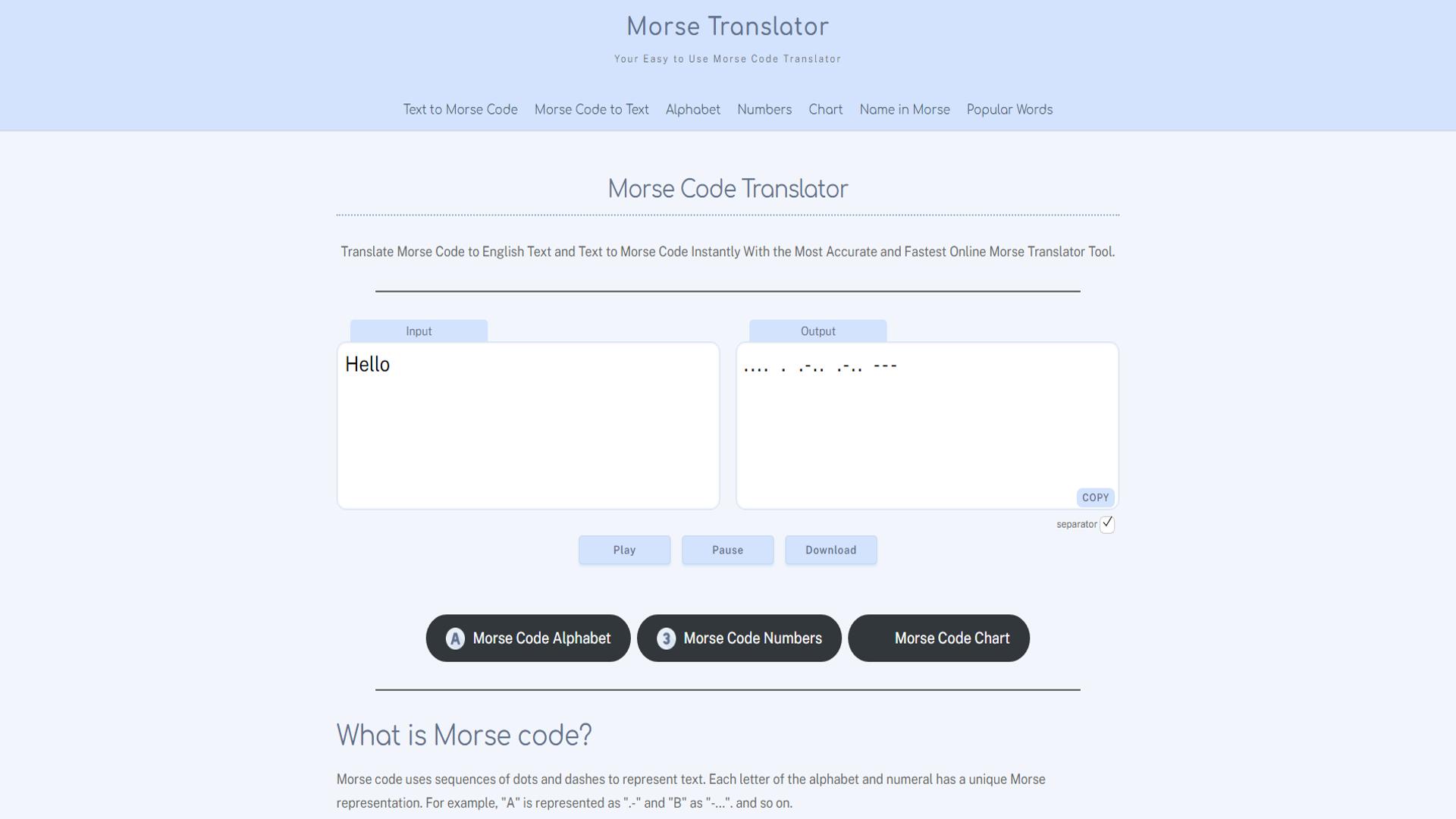 MorseTranslator.com