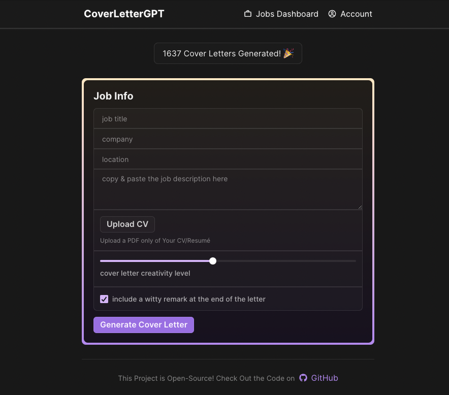 CoverLetterGPT