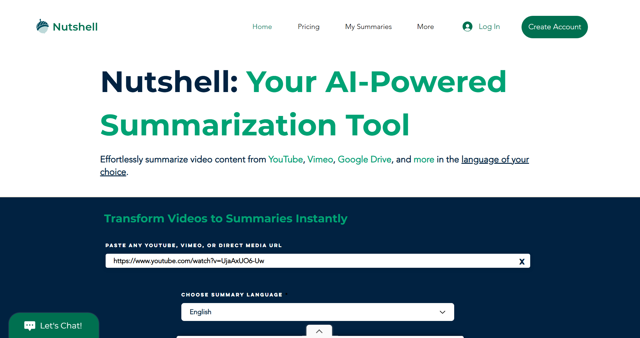 Nutshell Summaries