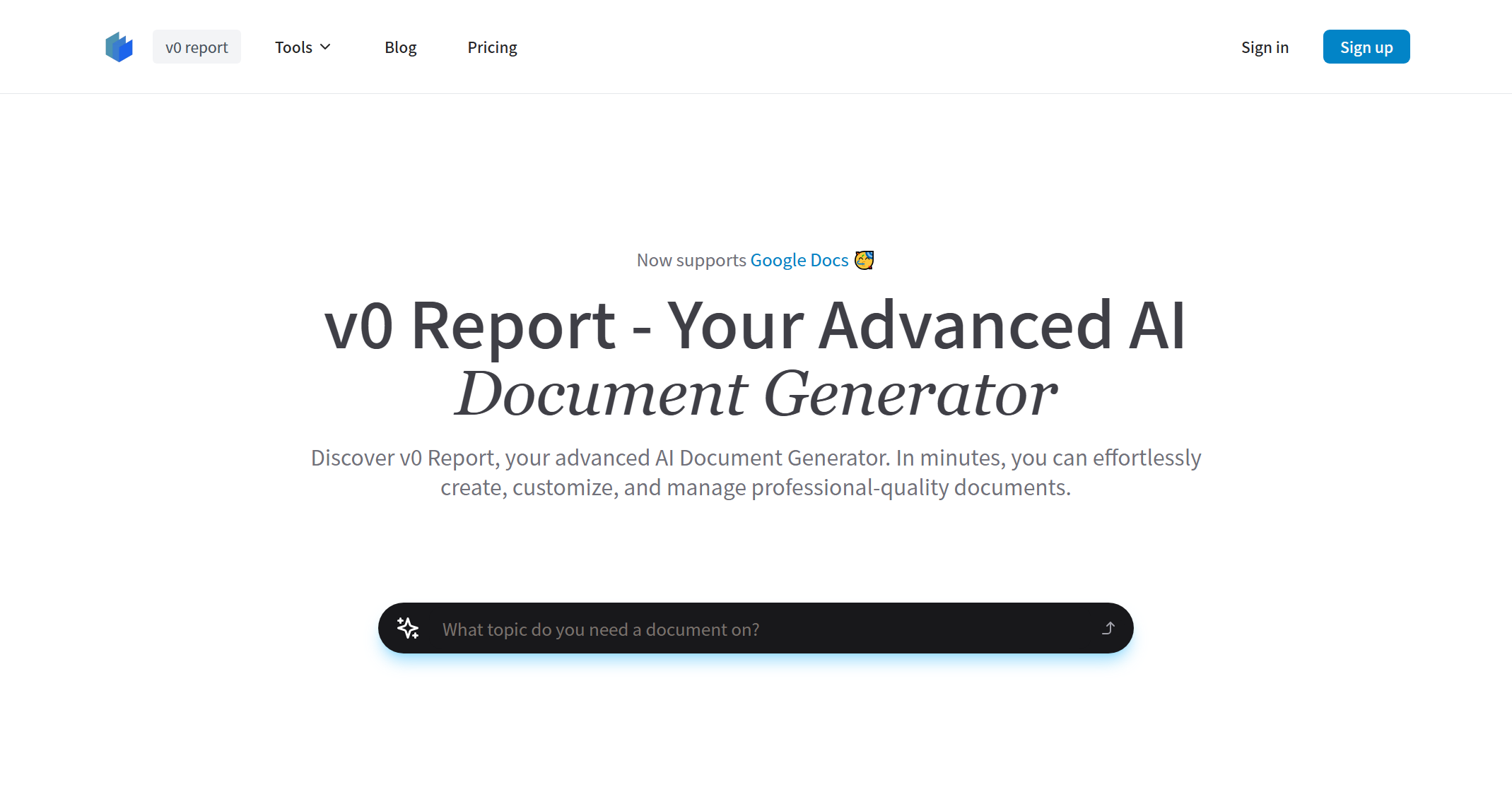 v0 report